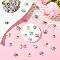100 Stück 10 Farben transparente Harz Cabochons&nbsp;FIND-CJ0004-67