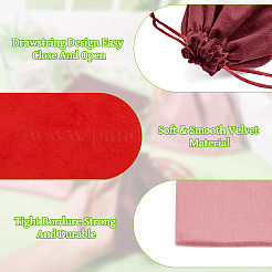 10 pochette de rangement à cordon en velours pour bijoux&nbsp;ABAG-TA0001-31C