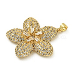Ciondoli in ottone con placcatura a cremagliera con micro pavé di zirconi chiari&nbsp;KK-Z067-22G