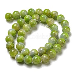 Teñidos naturales blancas abalorios de jade hebras&nbsp;G-F764-03A