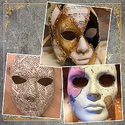 3 Stück leere menschliche Maske&nbsp;AJEW-SP0003-95A