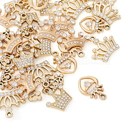 30 stücke 5 stil legierung strass anhänger&nbsp;FIND-TA0009-16