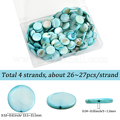 4 Strang natürliche Muschelperlenstränge&nbsp;SHEL-SC0001-80