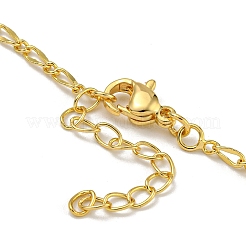 Halsketten mit pfirsichfarbenem Herzanhänger aus Messing mit klarem und blauem Zirkonia für Damen&nbsp;LS-NJEW-Q346-04G-01