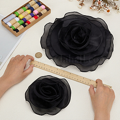 2 spilla a forma di fiore in organza&nbsp;JEWB-FG0001-58A
