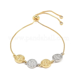 Messing-Armbänder mit Kettenschieber&nbsp;BJEW-C139-01A-GP