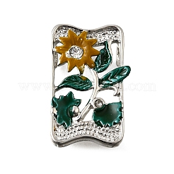 Messing-Kristall-Strass-Rechteck mit Blumen-Mehrstrang-Verbindungen&nbsp;KK-P306-19P