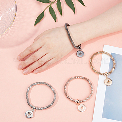 4 Stück 4 Farben Donut Charm Stretch-Armband für Mädchen und Frauen&nbsp;BJEW-CA0001-04