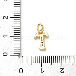 Breloques en laiton avec zircone cubique de micro pave&nbsp;KK-I382-03G-T