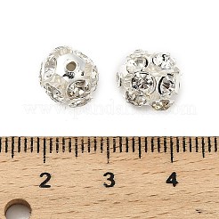 Perline di strass di cristallo in ottone da 10 mm&nbsp;KK-S519-01C-S