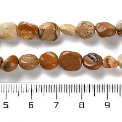 Natürliches Bild Jaspis Perlen Stränge&nbsp;G-P497-01C-25