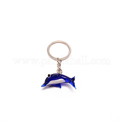 Porte-clés en verre&nbsp;KEYC-WH0025-014G