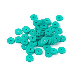 Perle piatte tonde polimero a mano di argilla&nbsp;CLAY-R067-6.0mm-34