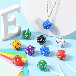 28 Stück 7 Farben undurchsichtige Acrylanhänger&nbsp;MACR-CJ0001-36