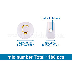 1180 Stück 30 Stil undurchsichtige Acrylperlen&nbsp;SACR-CW0001-09