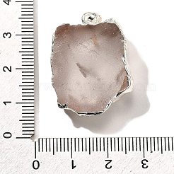 Pendenti in cristallo di quarzo grezzo naturale tinto&nbsp;G-G895-05S-01