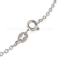 Rhodinierte 925-Sterlingsilber-Strukturgliederketten zur Herstellung von Halsketten&nbsp;STER-B001-04P