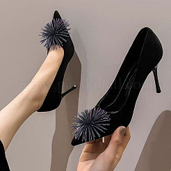 2 Stück Schuhschnallenclips aus Stoff und Strass&nbsp;FIND-FG0003-96B