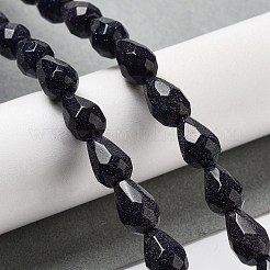 Synthetische blauen goldstone Perlen Stränge&nbsp;G-P520-B24-01
