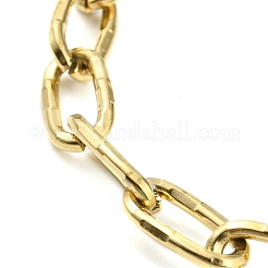 Braccialetti a catena con graffetta in acciaio inossidabile 304 placcati ioni (ip)&nbsp;BJEW-M308-01G