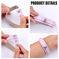 10 Stück 10 Farben Snap PU-Lederarmband&nbsp;BJEW-CL0001-27