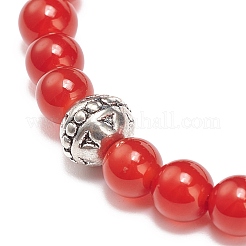 5 pz 5 pietre preziose naturali in stile ematite sintetica e lega di braccialetti elasticizzati con perline saint benedict set per le donne&nbsp;BJEW-JB08965