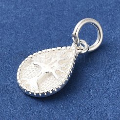 925 Tropfen aus Sterlingsilber mit Lebensbaum-Anhängern&nbsp;STER-K180-04S