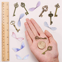 DIY-Bausatz für Armband mit Skelettschlüssel und Flügel-Charm&nbsp;DIY-SC0017-45