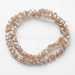 Chapelets de perles en verre électroplaqué&nbsp;EGLA-J138-A-PL02