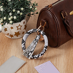 Portachiavi a bracciale in similpelle con motivo a pelle di serpente&nbsp;KEYC-CL0001-45-1