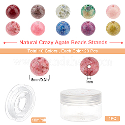 Kit de fabrication de bracelets extensibles en perles d'agate naturelle&nbsp;DIY-SC0014-75