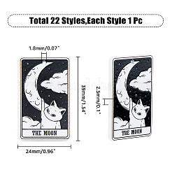 22 Stück bedruckte Acrylanhänger im Tarot-Stil mit 22 Stilen&nbsp;MACR-HY0001-08