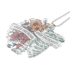 Décoration pendentif fleur acrylique&nbsp;RJEW-E007-03P-09
