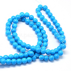 Chapelets de perles en verre rondes verre imprimés&nbsp;DGLA-Q020-8mm-31