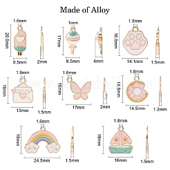 40pcs 8 styles de pendentifs en émail en alliage&nbsp;ENAM-CJ0004-76