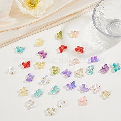120 Stück Schmetterlingsanhänger aus Glas in 12 Farben.&nbsp;PALLOY-DC00029