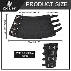 Bracelets réglables en cordon de cuir pu avec boucles en fer&nbsp;LS-AJEW-WH0248-458