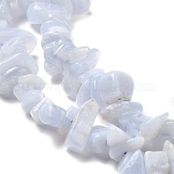 Dentelle bleue naturelle perles de puce agate brins&nbsp;X-G-E271-73-01