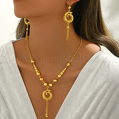 Collana e orecchini con frange cave geometriche in lega vintage per banchetto femminile&nbsp;PH9959