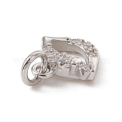 Adornos de latón micropavé de circonia cúbica&nbsp;ZIRC-F132-76P