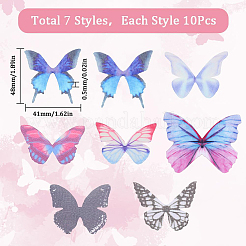 70 Stück 7 Farben Fasertüll Ornament Zubehör&nbsp;FIND-SC0005-77