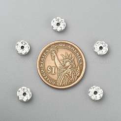Eisen Strass Abstandsperlen&nbsp;X-RB-A008-8MM-S