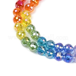 Chapelets de perles en verre électroplaqué&nbsp;X-EGLA-D300-06-8mm