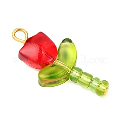 5 pz 5 colori pendenti in vetro soffiato trasparente&nbsp;PALLOY-JF04462-01