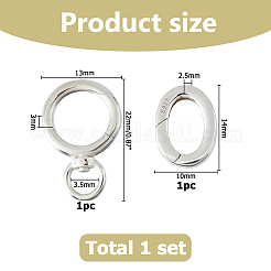 1 pz. 925 fermagli girevoli in argento sterling&nbsp;STER-HS0001-24B