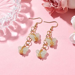 Pendientes colgantes de vidrio de mariposa&nbsp;EJEW-JE05769