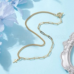 Colliers avec pendentif en forme de croix en acier inoxydable 304&nbsp;NJEW-JN04617
