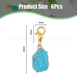 Decorazione pendente con pepite di pietre preziose&nbsp;HJEW-AB00505