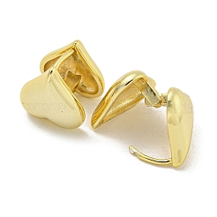 Orecchini a cerchio in ottone a cuore&nbsp;EJEW-L211-011L-G