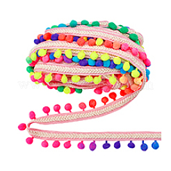 10 Yards Polyester-Pompom-Ballquastenbänder&nbsp;DIY-PH0033-31